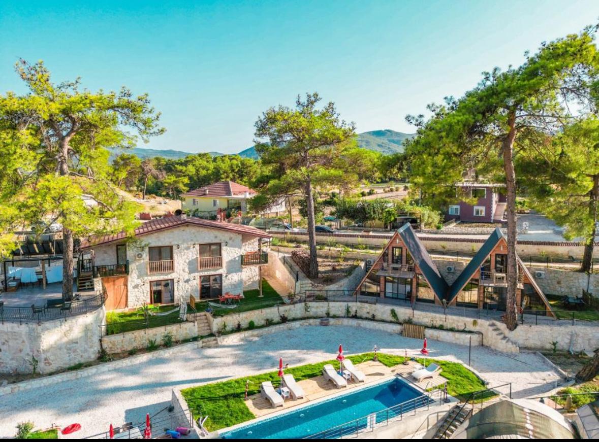Kaş Kandybos EcoFarm Village gün batımı manzarası
